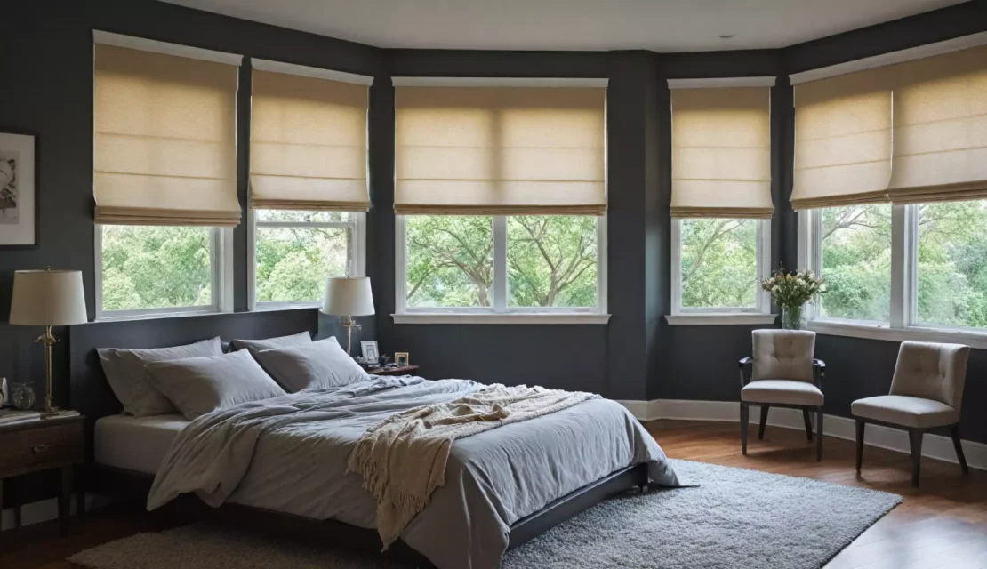 Rolety rzymskie dla sypialni — jak zapewnić całkowite zaciemnienie?